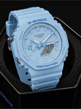 Casio G-Shock Sky Blue Resin Sport Watch